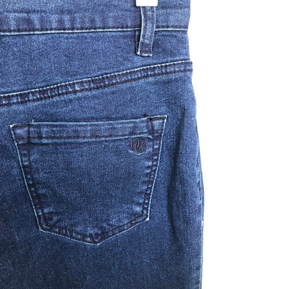 DG2 Diane Gilman Women Wide Leg Jeans boho Blue Floral Embroidered Cotton 4 NWT - Picture 7 of 7